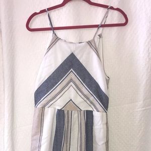 I Joah Sleeveless Striped Jumpsuit Taupe